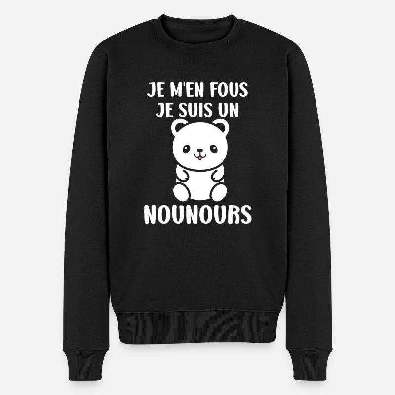 Ours en peluche petit nounours - Pull Premium bio Homme - noir