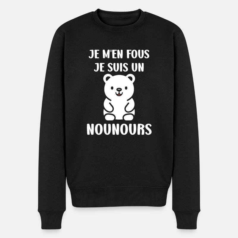 Ours en peluche petit nounours - Pull Premium bio Homme - noir