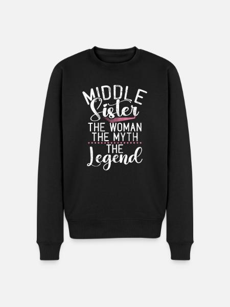 Middle Sister Gifts - Men's Premium Organic Jumper - black