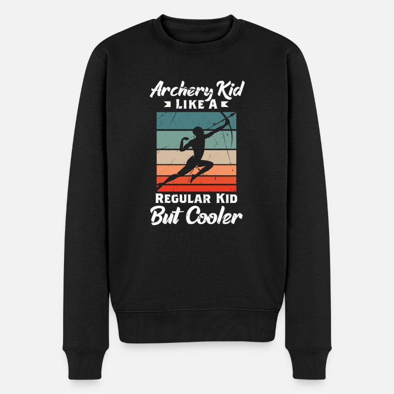 Archery Bogenschießen Bogen - Männer Premium Bio Pullover - Schwarz