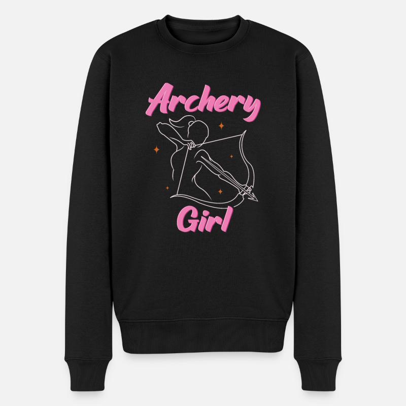 Archery Bogenschießen Bogen - Männer Premium Bio Pullover - Schwarz