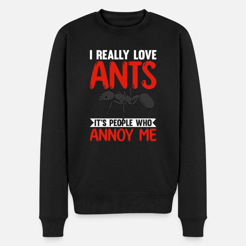 Antkeeping Ameisenzucht Ameisen - Männer Premium Bio Pullover - Schwarz