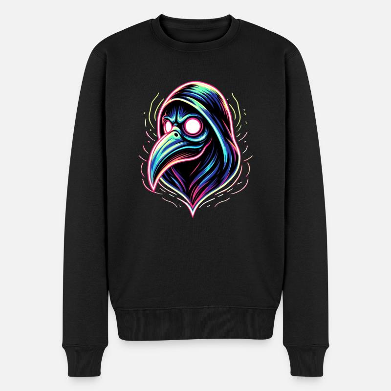 Gruseliger Halloween-horror-seuchendoktor - Männer Premium Bio Pullover - Schwarz