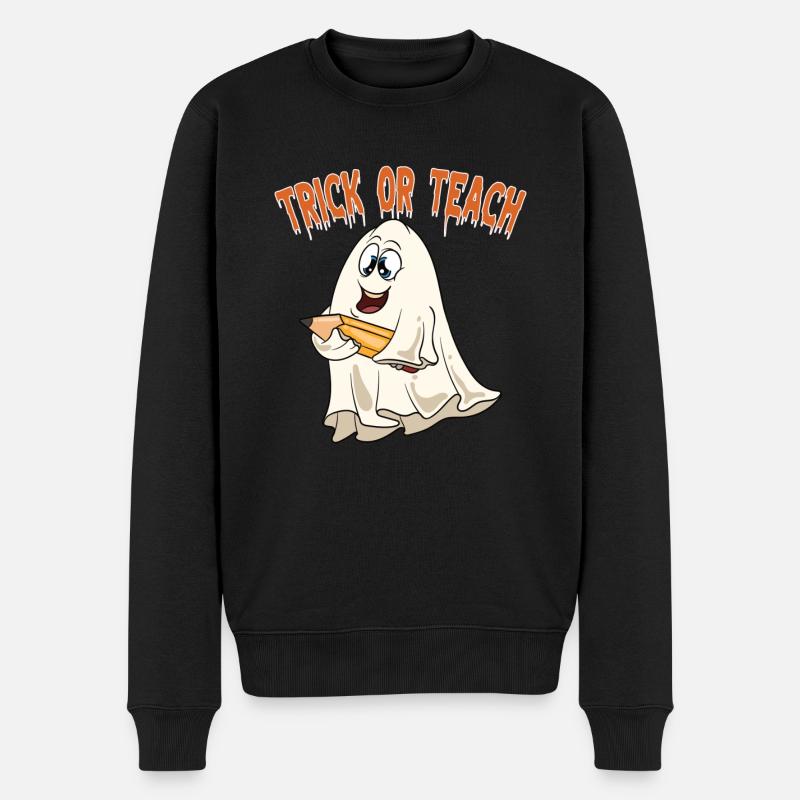 Lustige Lehrer Halloween Geschenke - Männer Premium Bio Pullover - Schwarz