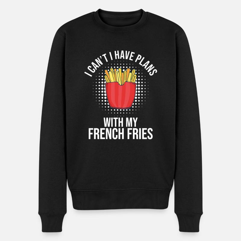 Frites drôles Frites drôles - Pull Premium bio Homme - noir