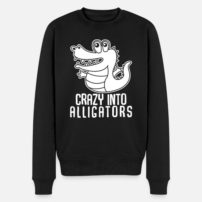 Alligators Alligator mignon - Pull Premium bio Homme - noir