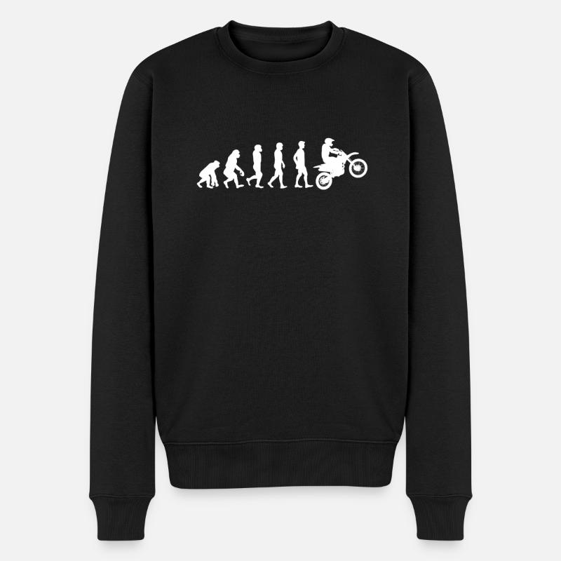 Cadeau motocross Motorcross Evolution - Pull Premium bio Homme - noir