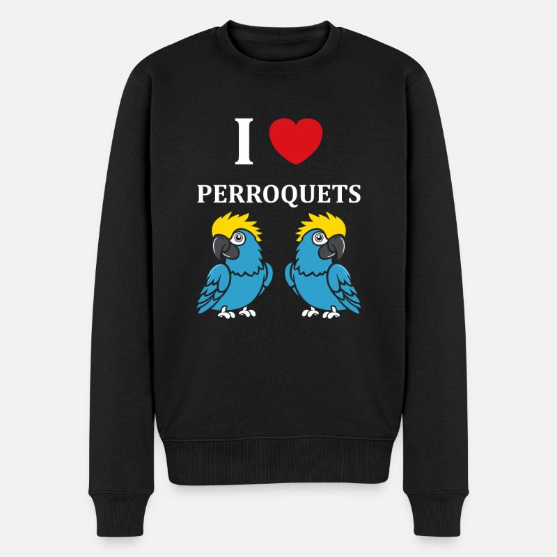 Humour petit perroquet - Pull Premium bio Homme - noir