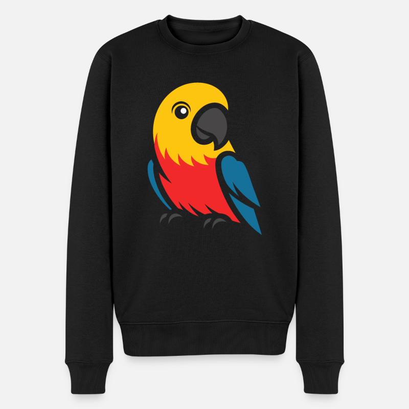 Humour petit perroquet - Pull Premium bio Homme - noir
