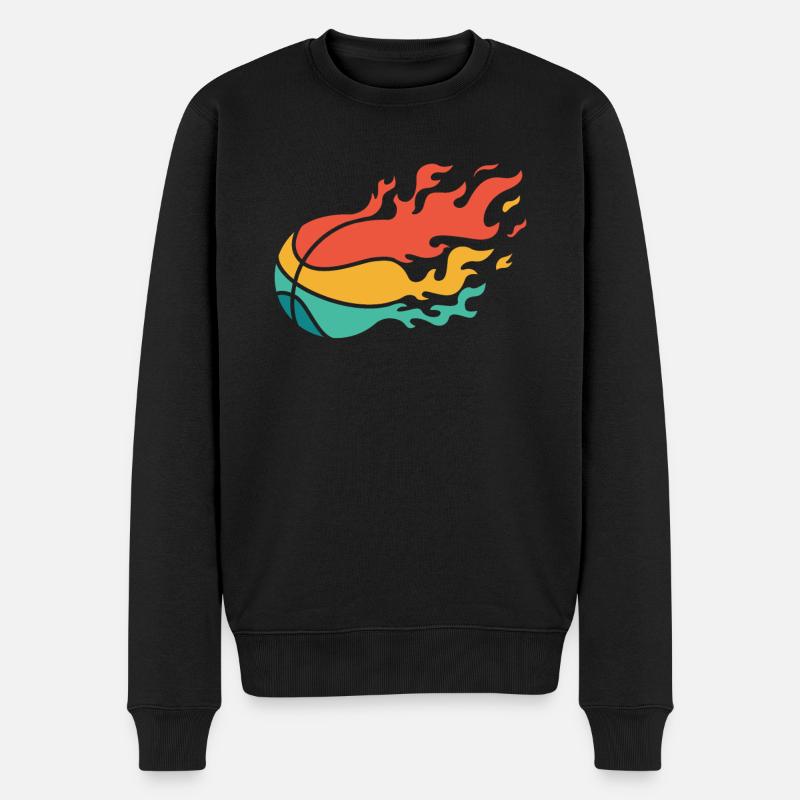 Basketball Basketballer - Männer Premium Bio Pullover - Schwarz