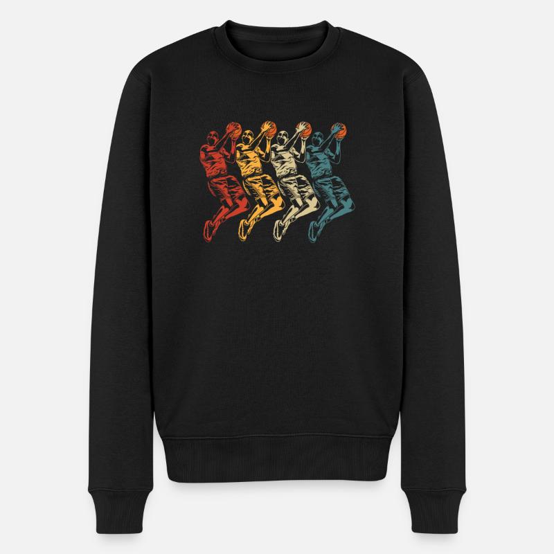 Basketball Basketballer - Männer Premium Bio Pullover - Schwarz