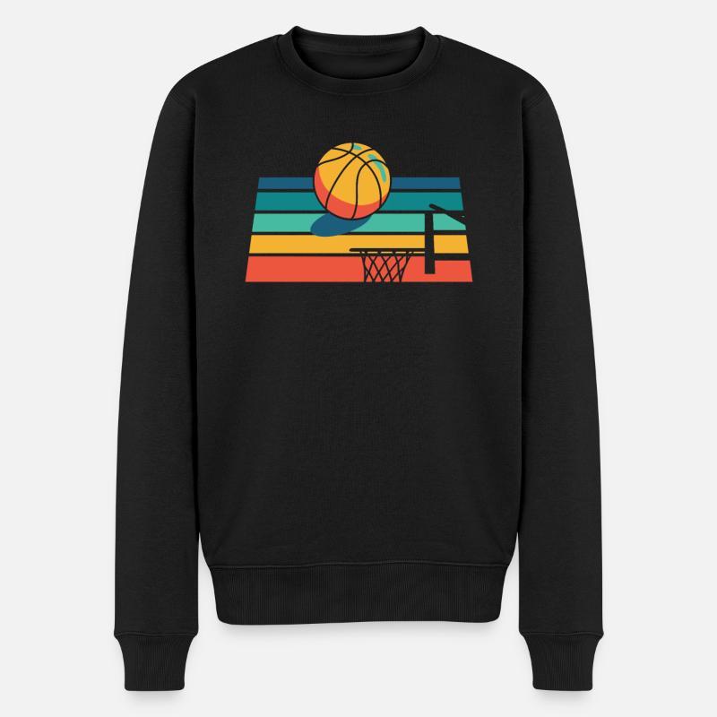 Joueur de basket-ball - Pull Premium bio Homme - noir