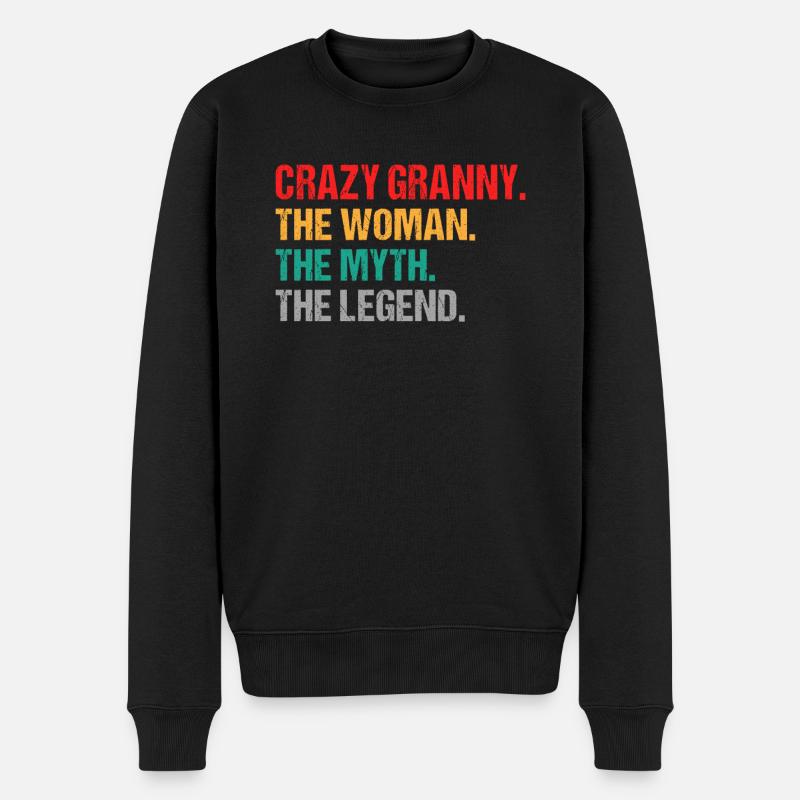 Cadeaux grand-mère - Pull Premium bio Homme - noir