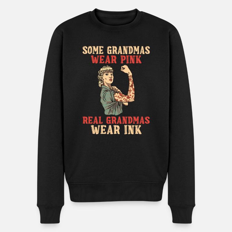 Cadeaux grand-mère - Pull Premium bio Homme - noir