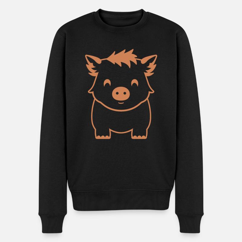 Humour petit sanglier - Pull Premium bio Homme - noir