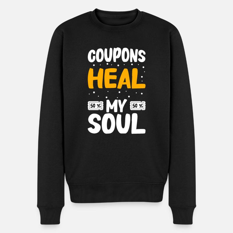 Punkte Sammeln Couponing - Männer Premium Bio Pullover - Schwarz