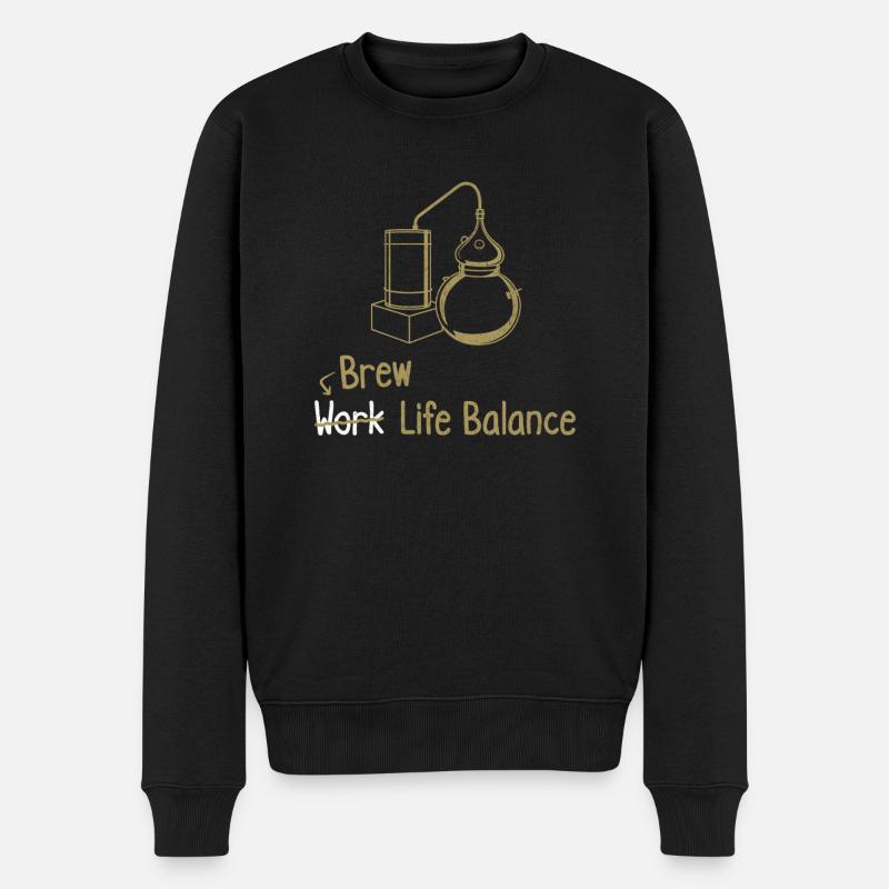 Brasseur de bière Life Balance - Pull Premium bio Homme - noir
