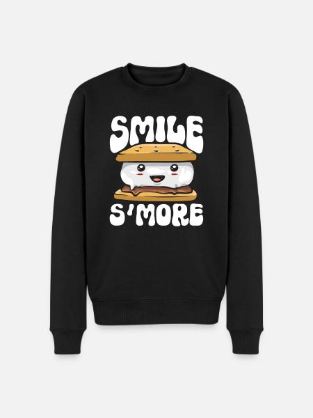 S'more Campfire Marshmallow Camping - Men's Premium Organic Jumper - black