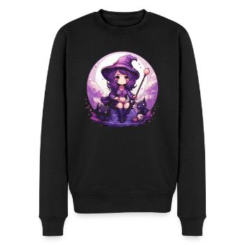 Chibi Witch Halloween Costume Disguise for Anime - Men's Premium Organic Jumper - black - Front - Nico (187cm)