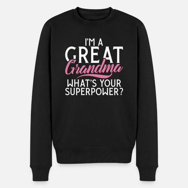 Cadeaux arrière-grand-mère - Pull Premium bio Homme - noir