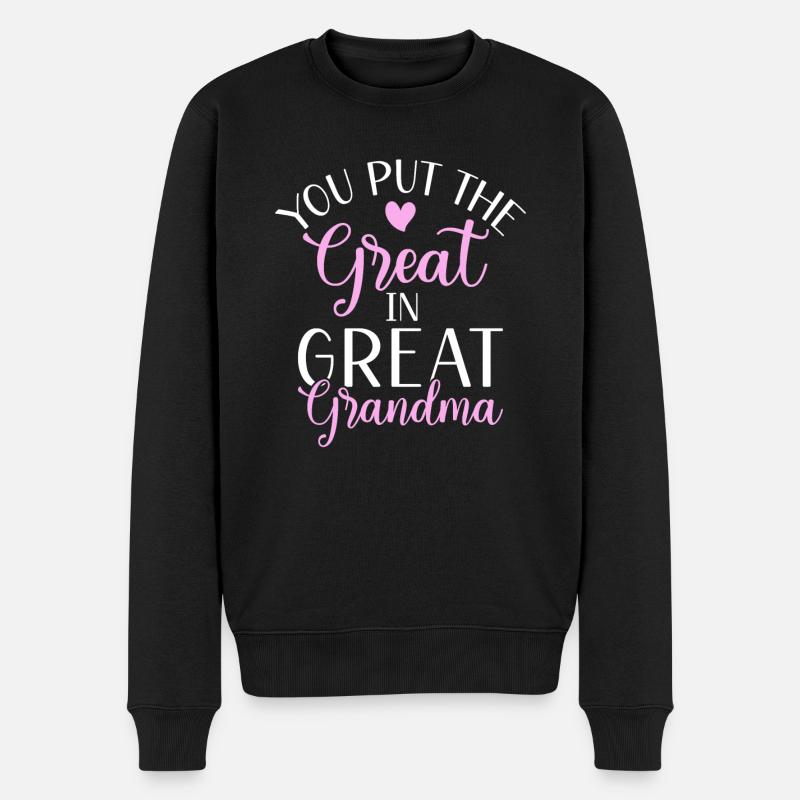 Cadeaux arrière-grand-mère - Pull Premium bio Homme - noir