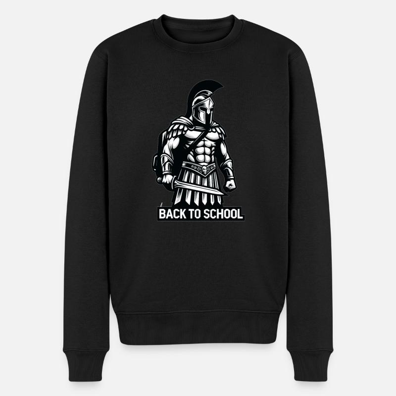 Gladiator-schullehrer Des Antiken Roms - Männer Premium Bio Pullover - Schwarz