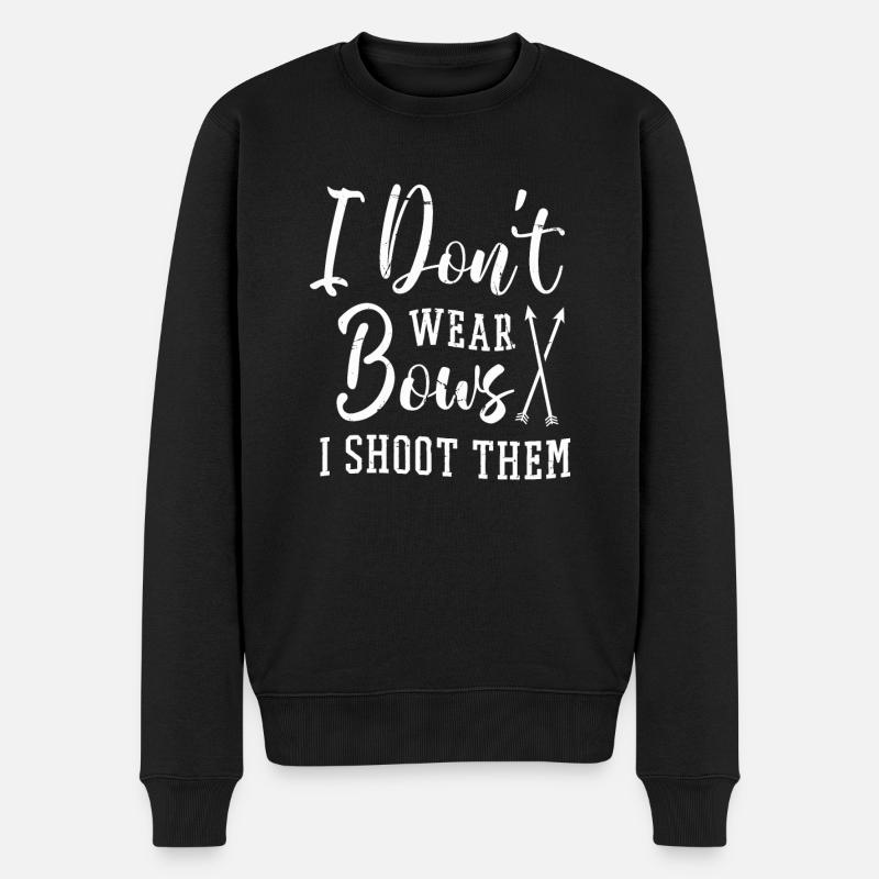 Archery Bogenschießen Bogen - Männer Premium Bio Pullover - Schwarz