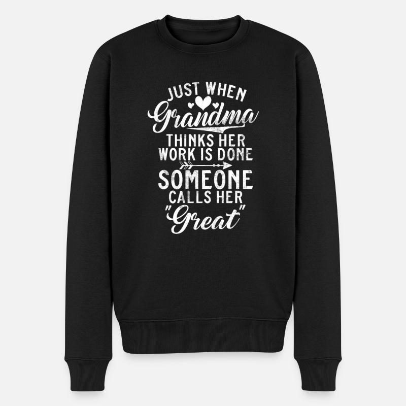 Cadeaux arrière-grand-mère - Pull Premium bio Homme - noir