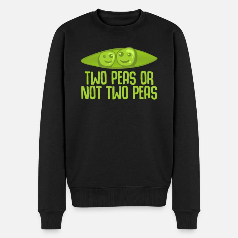 Two peas - Männer Premium Bio Pullover - Schwarz