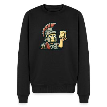 Lustiger Schwamm, Römische Geschichte, Badezimmer - Männer Premium Bio Pullover - Schwarz - Vorne - Nico (187cm)