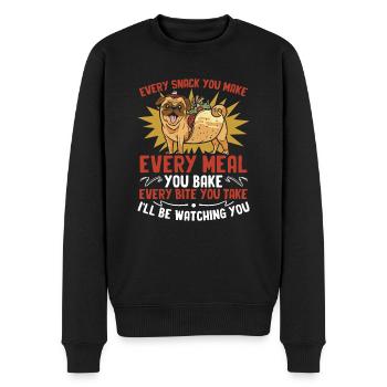 Tribute to every dog owner - Men's Premium Organic Jumper - black - Front - Nico (187cm)