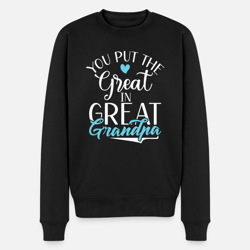 Cadeaux arrière-grand-père - Pull Premium bio Homme - noir