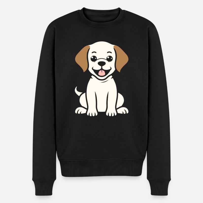 Petit chien humour labrador - Pull Premium bio Homme - noir