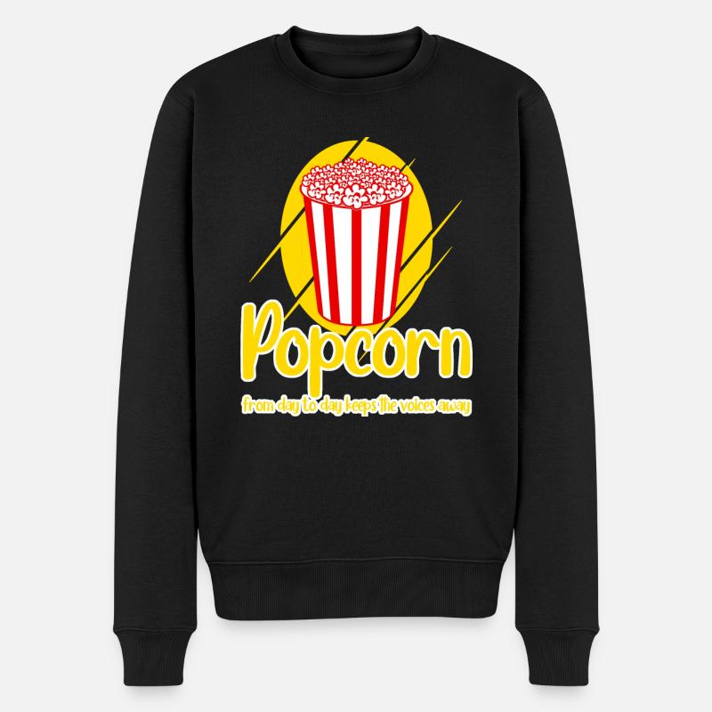 Maïs soufflé drôle - Pull Premium bio Homme - noir