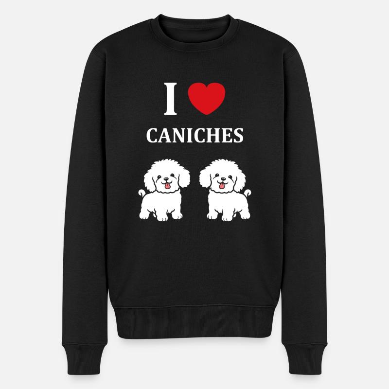 Humour chien petit caniche - Pull Premium bio Homme - noir