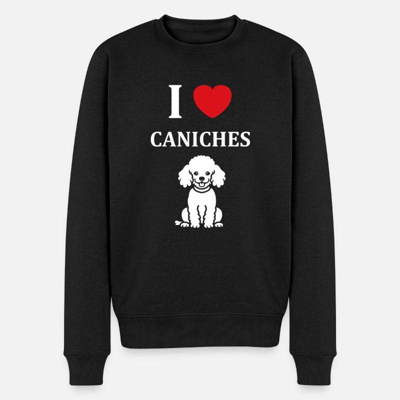 Humour chien petit caniche - Pull Premium bio Homme - noir