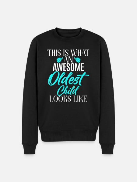 Oldest Child Gifts - Men's Premium Organic Jumper - black