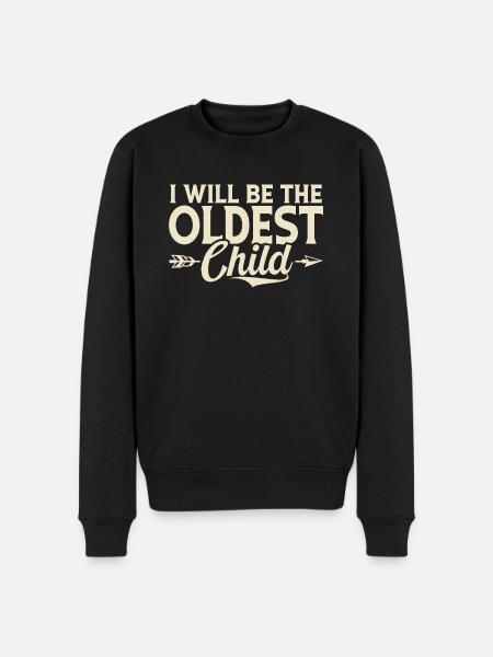 Oldest Child Gifts - Men's Premium Organic Jumper - black