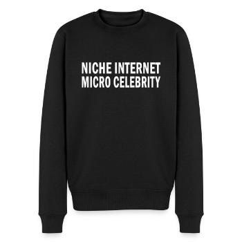 Niche Internet Micro Celebrity Funny Influencer - Men's Premium Organic Jumper - black - Front - Nico (187cm)