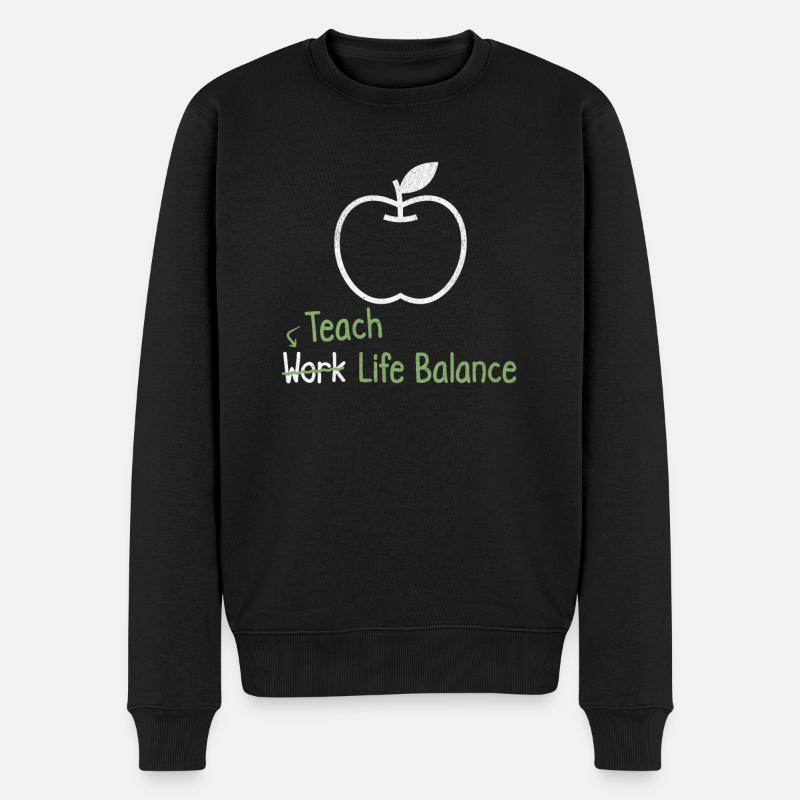 Lehren Sie Work-life-balance – Lehrer - Männer Premium Bio Pullover - Schwarz