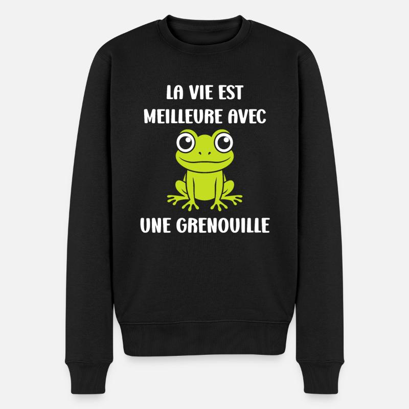 Petite grenouille - Pull Premium bio Homme - noir