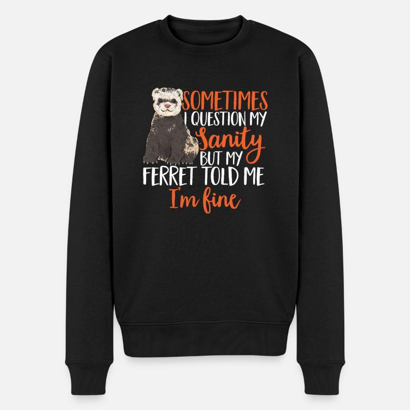 Furet, propriétaire de furet - Pull Premium bio Homme - noir