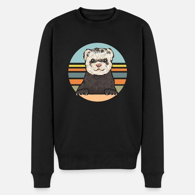 Furet, propriétaire de furet - Pull Premium bio Homme - noir