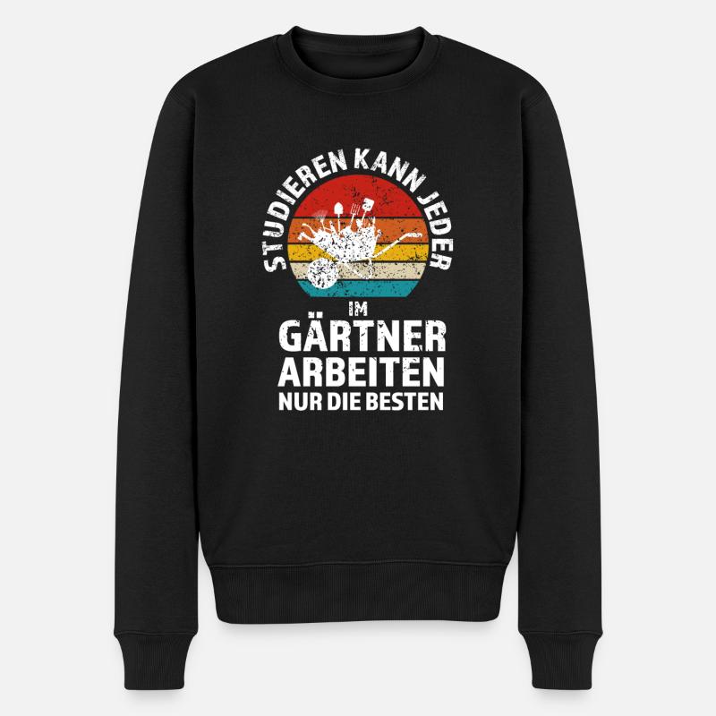 Gärtner Garten Gärtnerei Geschenk - Männer Premium Bio Pullover - Schwarz