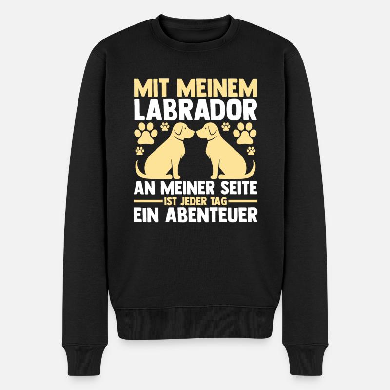 Hund Labrador - Männer Premium Bio Pullover - Schwarz