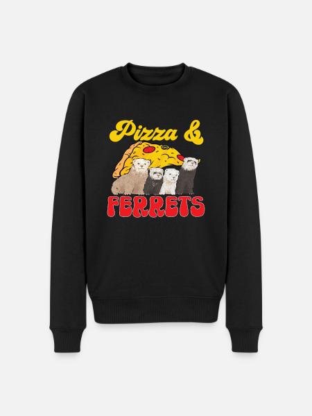 Frettchen Besitzer Frettchen - Männer Premium Bio Pullover - Schwarz