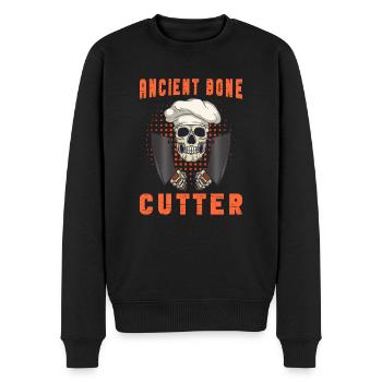 Fleischschneider Metzger Horror Skelett Gore - Männer Premium Bio Pullover - Schwarz - Vorne - Nico (187cm)