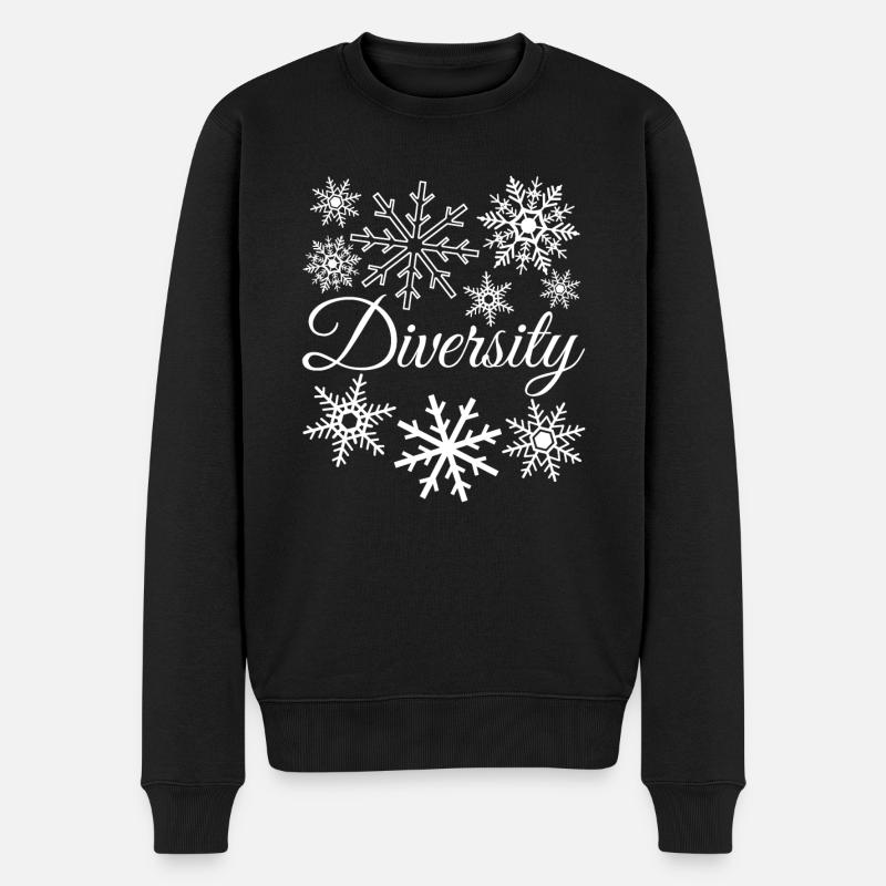 Snow Snowflakes Winter Snowflake - Männer Premium Bio Pullover - Schwarz