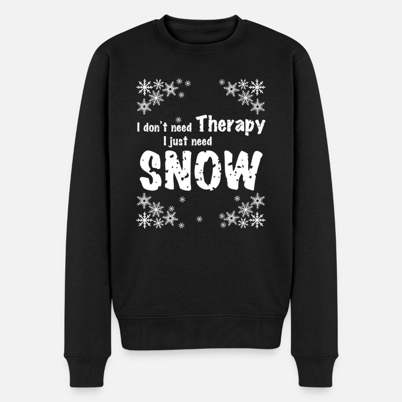 Snowflakes Snow Snowflake - Männer Premium Bio Pullover - Schwarz