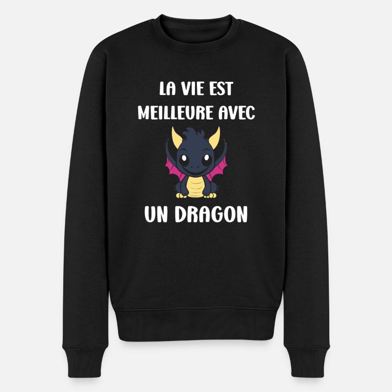 Bébé dragon - Pull Premium bio Homme - noir